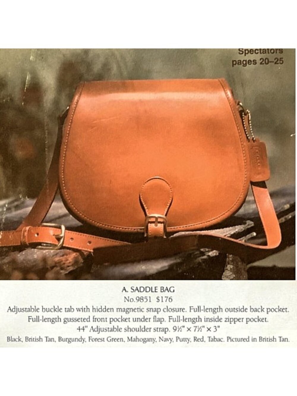 Coach Vintage - Riding Bag (Saddle Bag) 9851 in color Putty, USA Pre-1994 - Picture 3 of 15